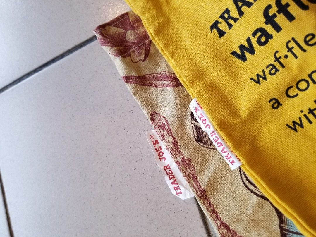 Us Trader Joe's breakfast Heavy Duty Reusable bag x 2, Furniture & Home