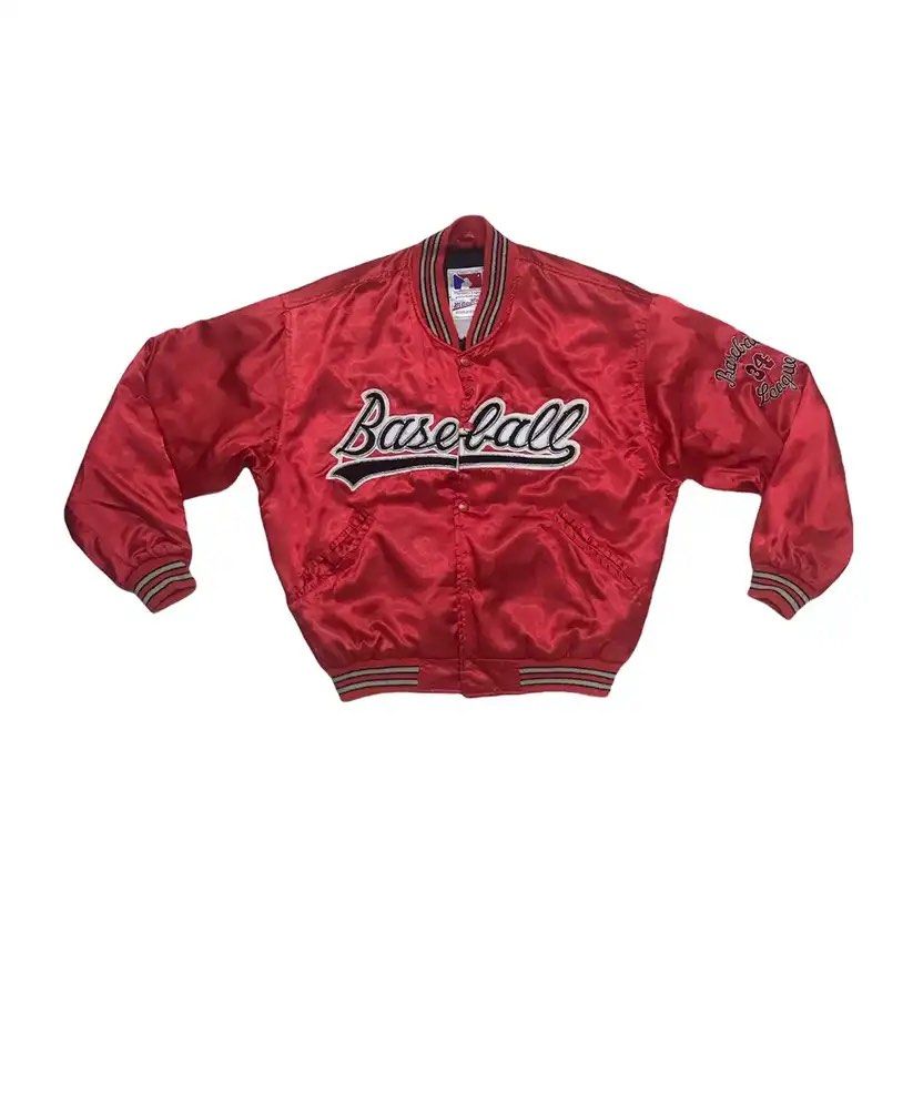 Vintage Baseball Legend Mac Hope Satin Bomber Jacket jaket Men s