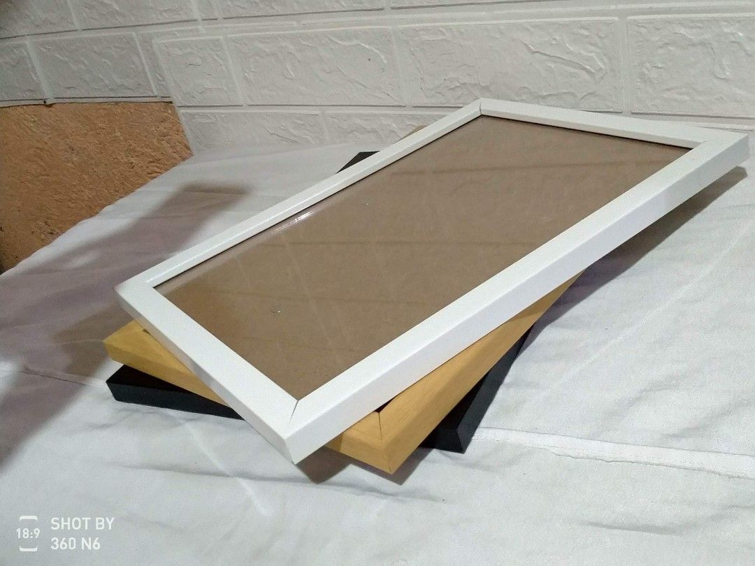 Wall Decoration Picture Frame (Category: Wall Decor) located in Manila. Submitted by BryanPictureFrameServices (Listing ID 1209635507, Image 3). Description: this post is for A4 size only. any colors of Polystyrene frame A4 size is same prices. price has been displayed. inclusions: Front Pure Glass Back plywood 2 hangers add-ons: picture frame stand = 40php Matting (included in a4 size) = 100php matting with additional 2 inches = 170php kindly me