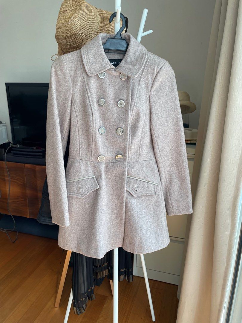 Warehouse double breasted top coat