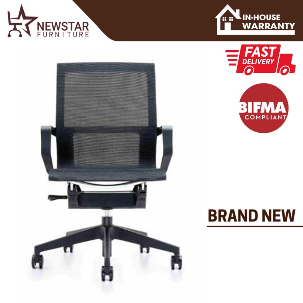 Wave Office Chair Black, Roller Chair, Grey Office Chair, Desk Chair