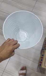 White plastic pot