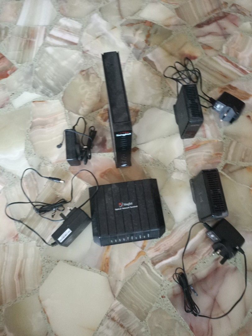 Wifi Router from singtel and modem, Computers & Tech, Parts ...