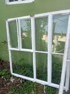 4&2 Panel Glass Window with protective Grills