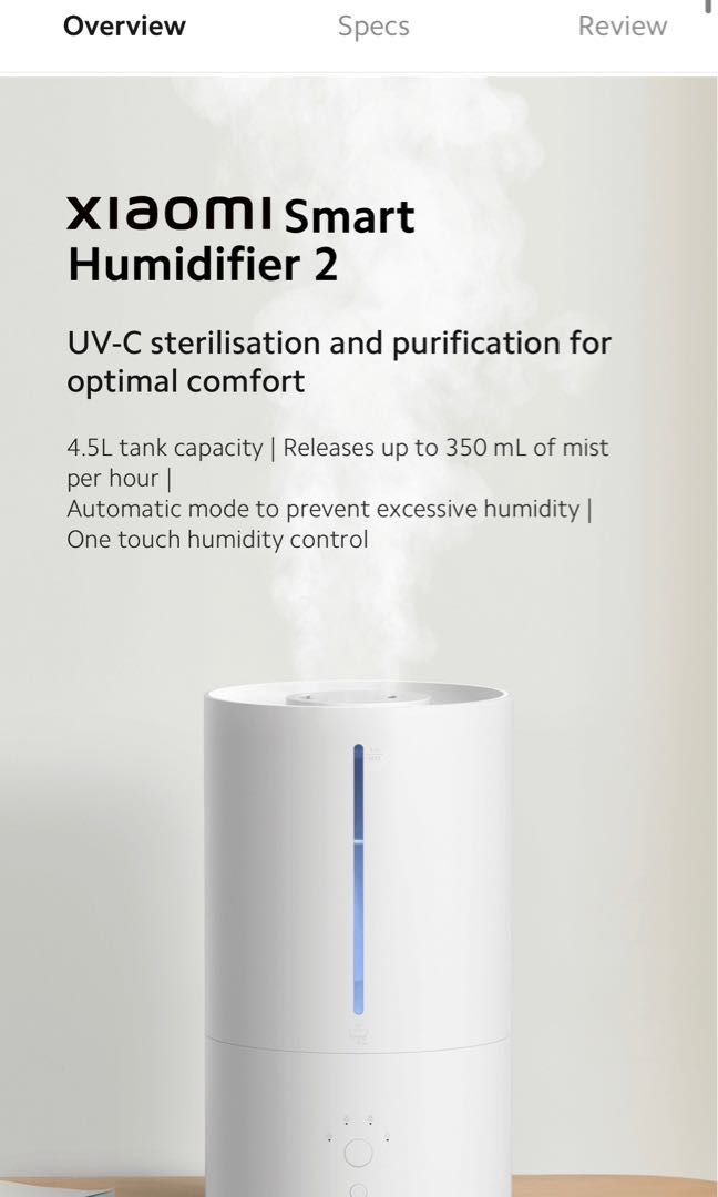 Xiaomi humidifier 2 brand new, TV & Home Appliances, Air Purifiers