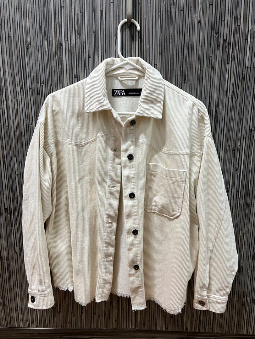 Zara Corduroy Jacket, Women's Fashion, Coats, Jackets and Outerwear on Carousell