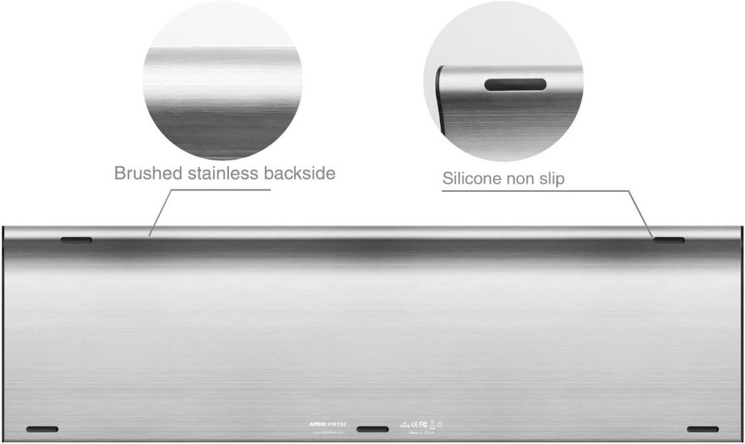 1623) Arteck HW193 USB Wireless Keyboard Stainless Steel Ultra Slim