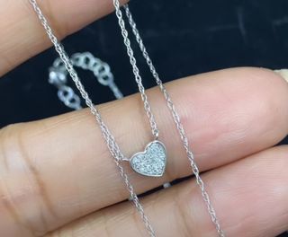 18k whitegold diamond necklace