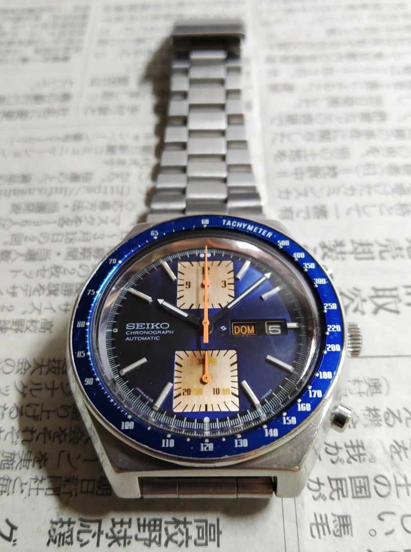 1975 Seiko Kakume Chronograph 精工四方眼计时款 6138-0030 (Original Stelux Bracelet)  - MOVEMENT SERVICED, Luxury, Watches on Carousell