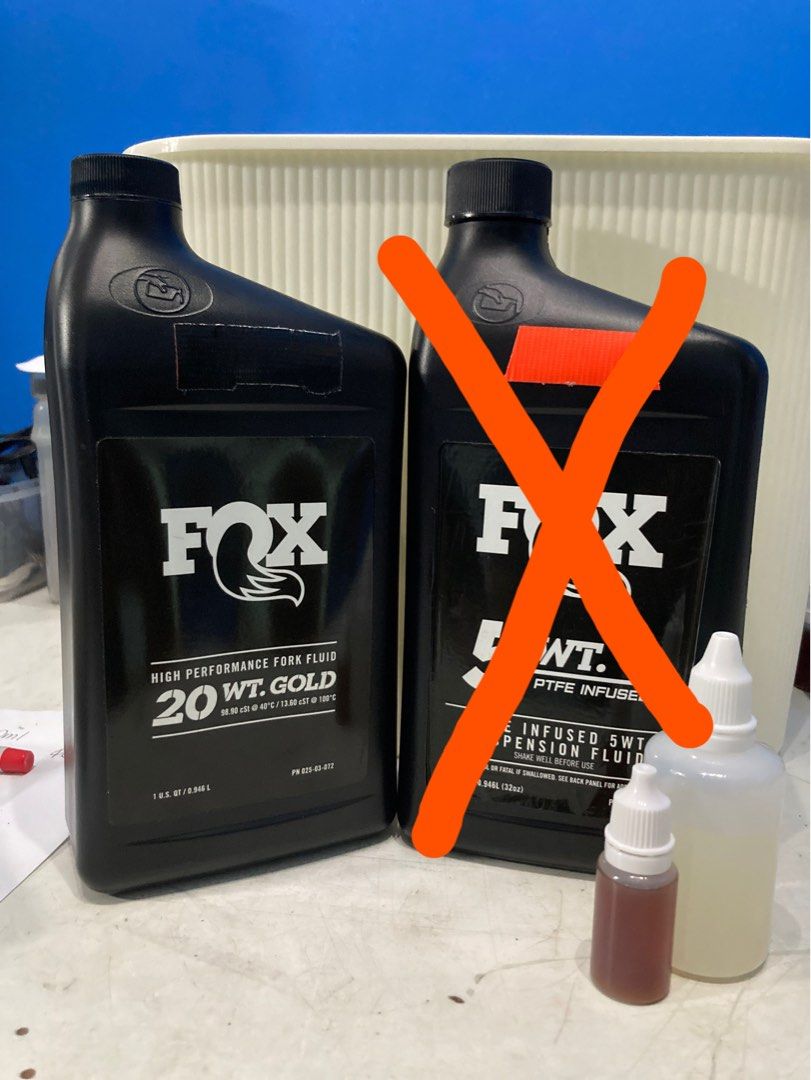 Fox 20wt hotsell gold fork fluid