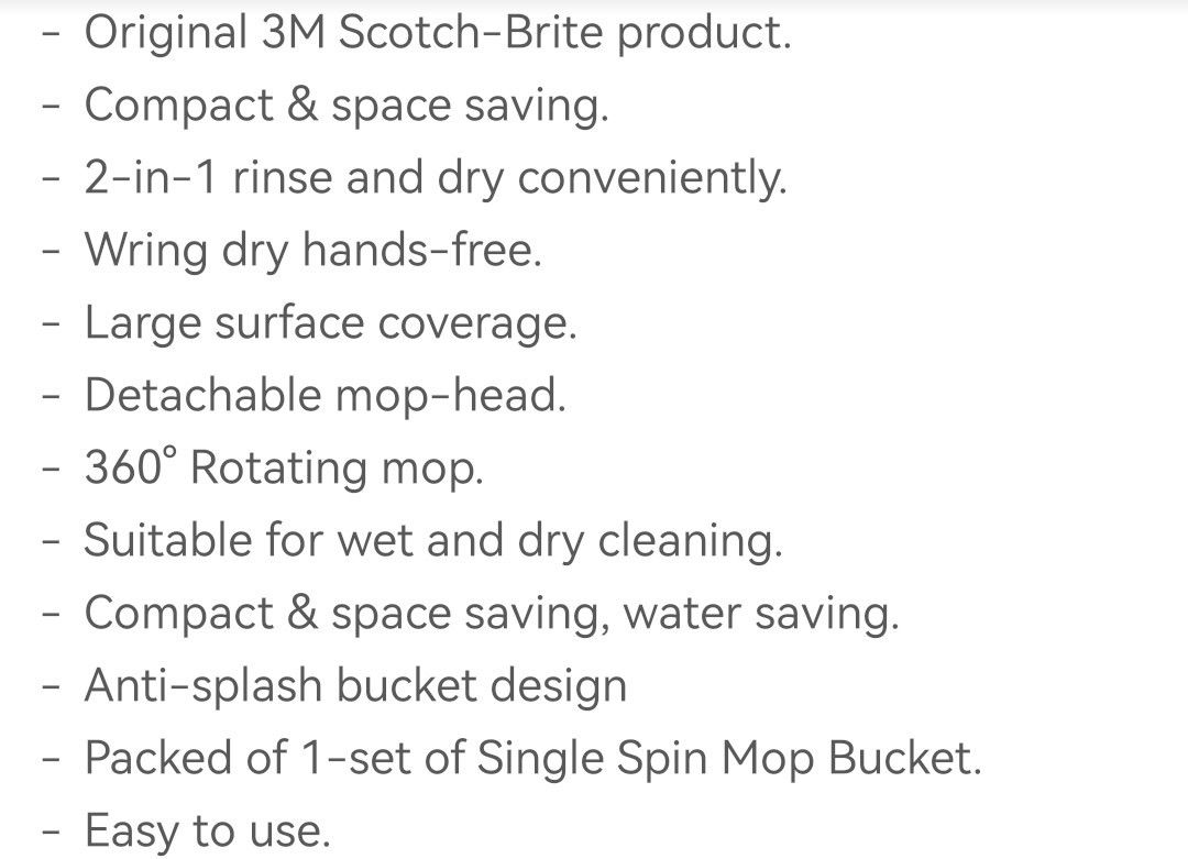 3M Scotch Brite Mop, Jobs, Fulltime, Cleaning & Housekeeping on Carousell