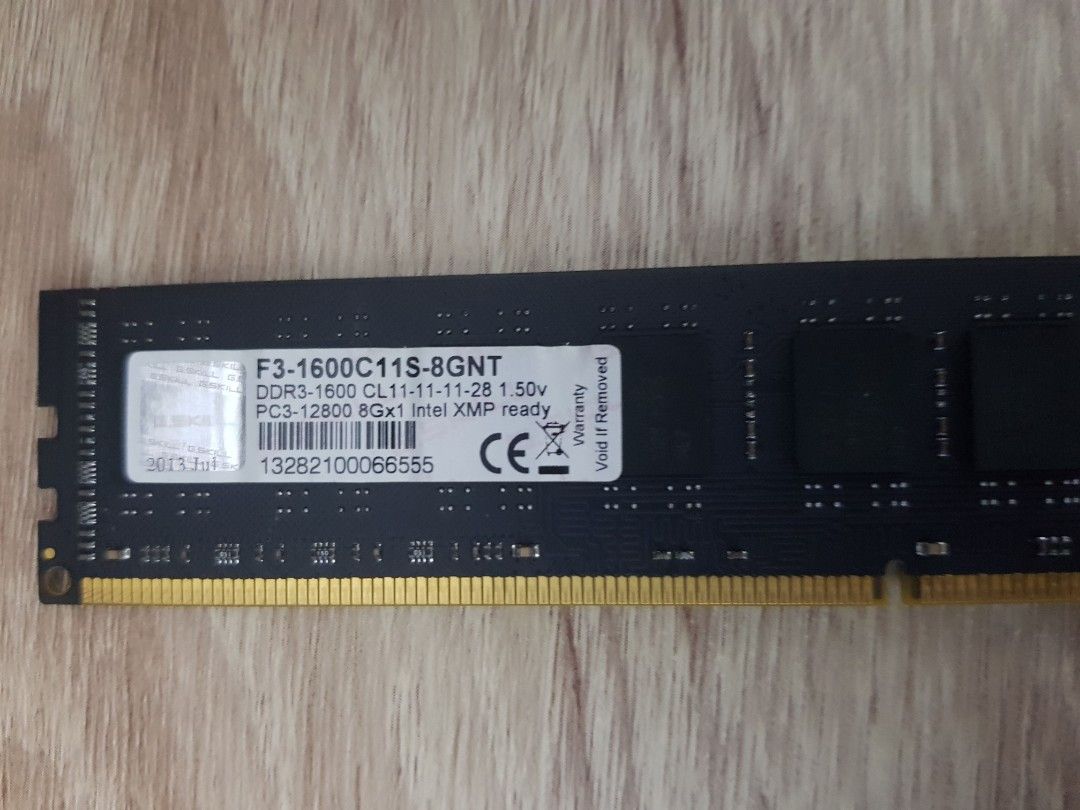 8GB DDR 3 RAM G.Skill F3 1600C11S 8GNT