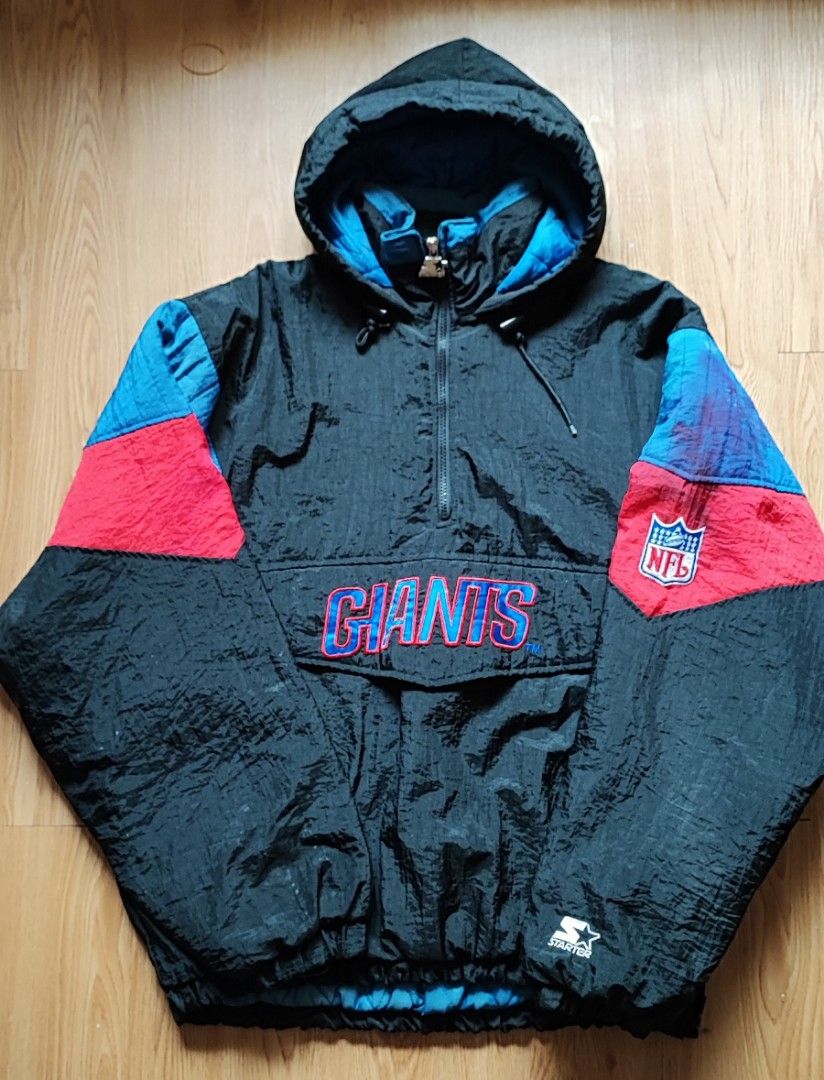 90s Starter New York Giants NFL Jacket Black saiz L Men s Fashion