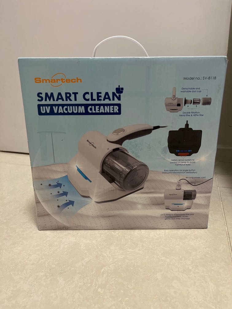 (全新) Smartech SV8118 Smart Clean UV除蟎吸塵機, 家庭電器, 吸塵機 ＆ 家居清潔電器 Carousell