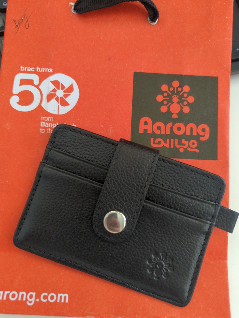 Aarong Black Leather Cardholder