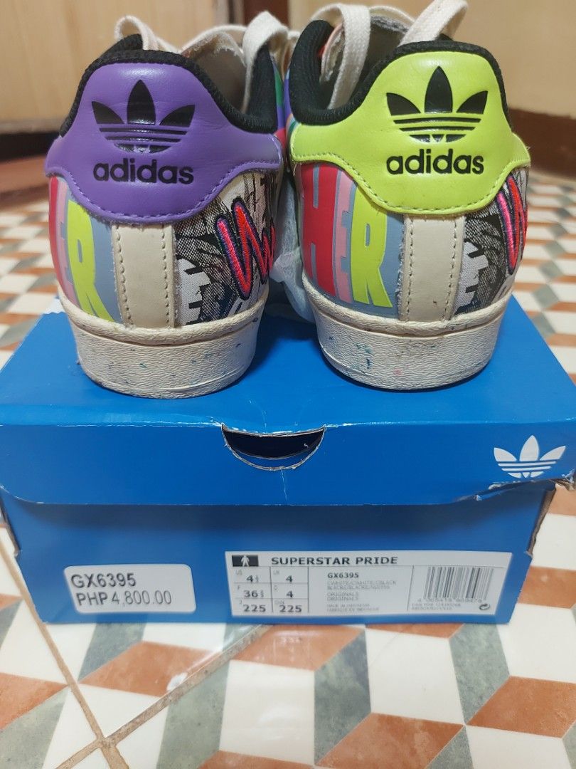 Adidas limited edition (Category: Sneakers) located in Quezon City. Submitted by delsanangelica19-22682 (Listing ID 1209848147, Image 3). Description: decluttering kung size 7 ka dito sa pinas kasya mo yan. superstar limited edition madumi lang sintas..