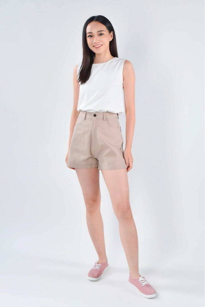 All Would Envy SHANIE COTTON MUM SHORTS IN STONE BNWT SIZE S