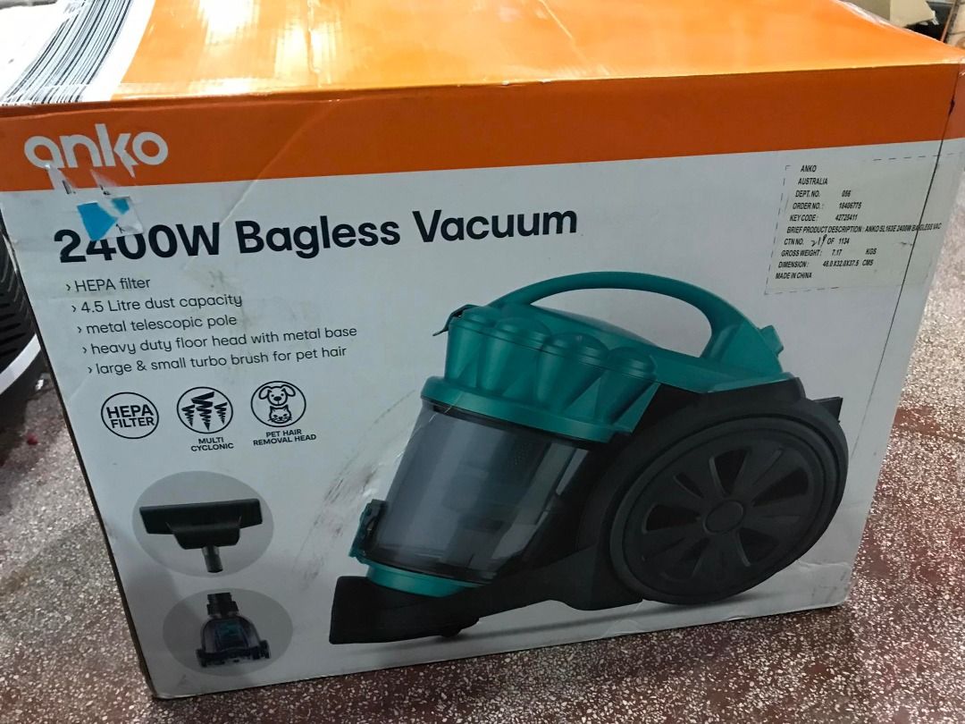 Anko Green Bagless Vacuum Cleaner 2400 watts, Furniture & Home Living, Cleaning & Homecare