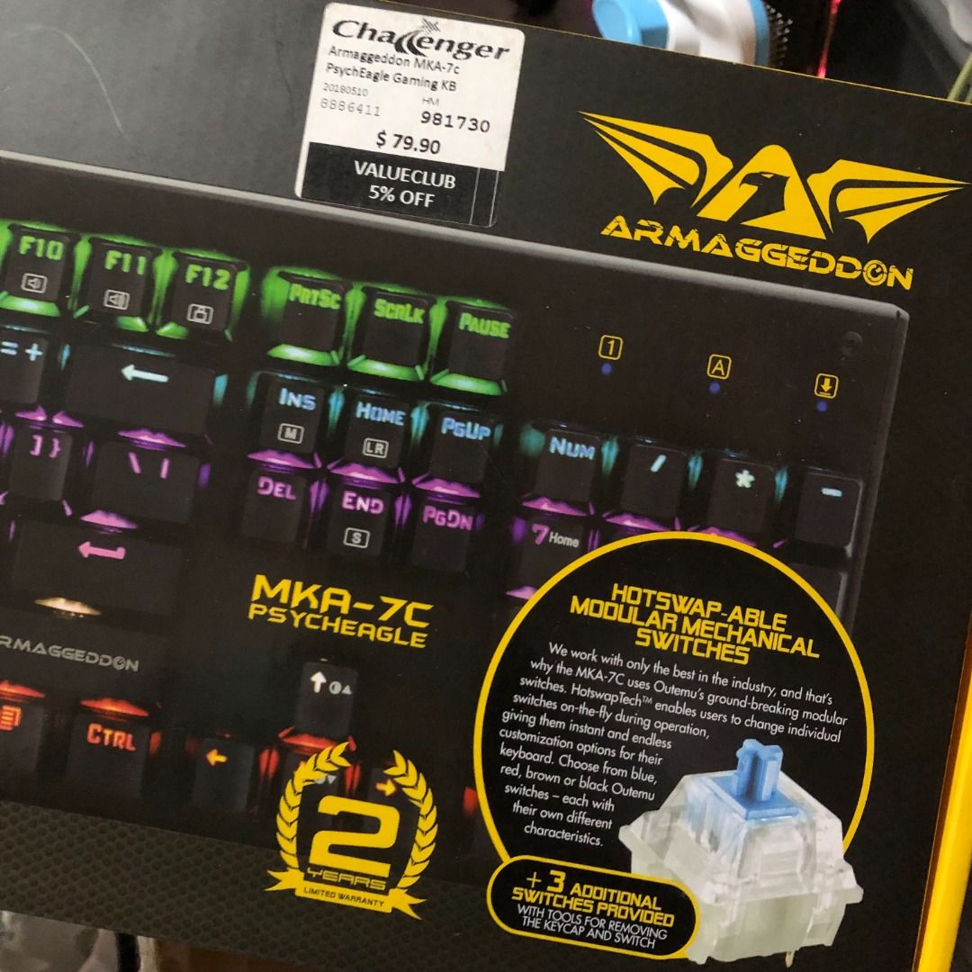 Armaggeddon MKA-7C Psycheagle Mechanical Keyboard, Computers & Tech ...