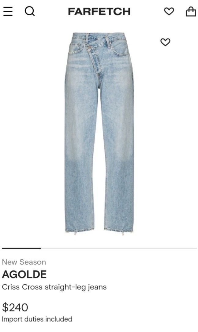 Agolde straight leg jeans on sale