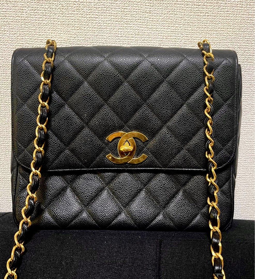 SOLD_Authentic Chanel Big Cc Logo Caviar, Luxury, Bags & Wallets