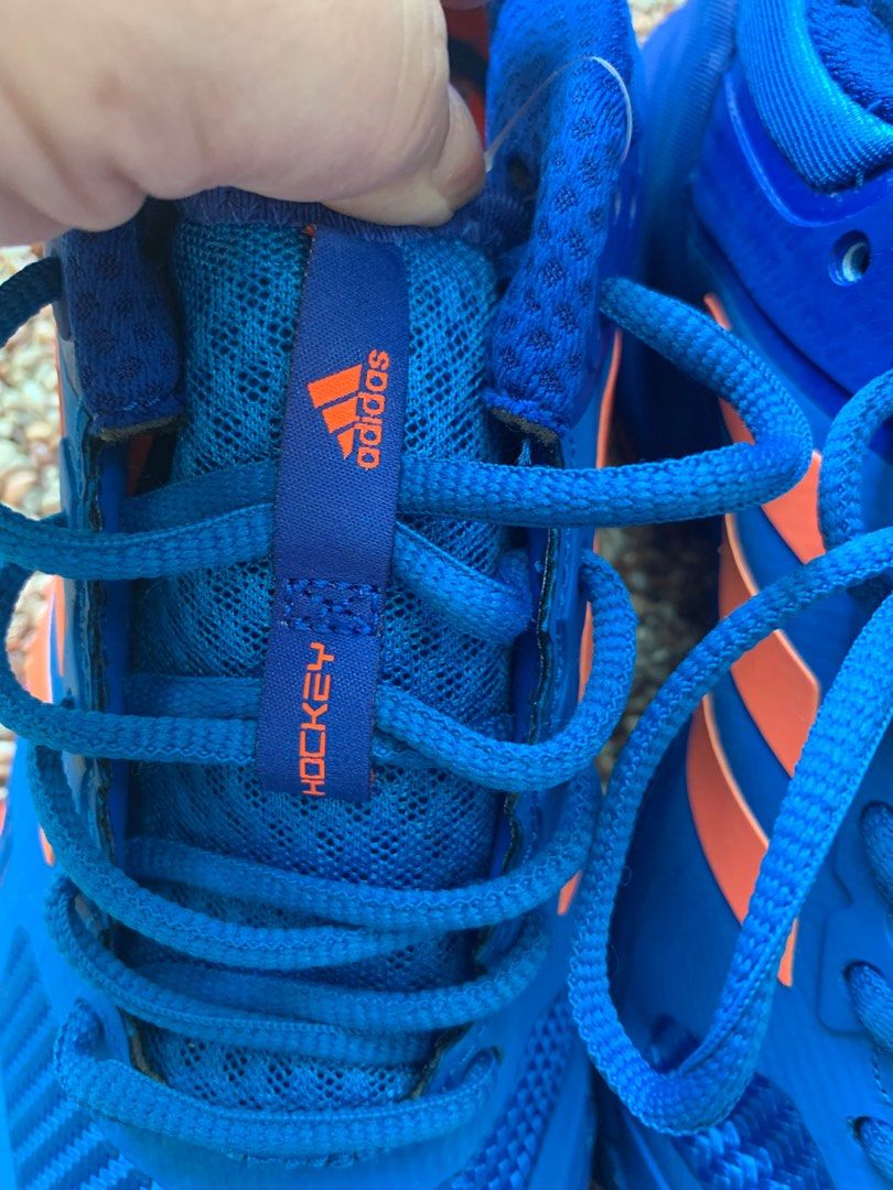 Adidas hockey shoes blue and orange on sale