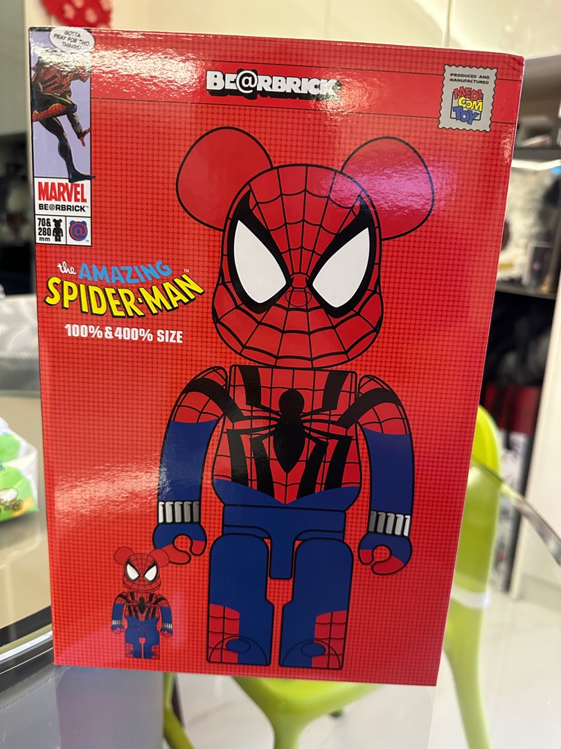 BEARBRICK SPIDER-MAN(BEN REILLY) 100% & 400%, 興趣及遊戲, 玩具