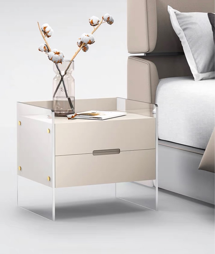 Bedside table acrylic, Furniture & Home Living, Furniture, Tables