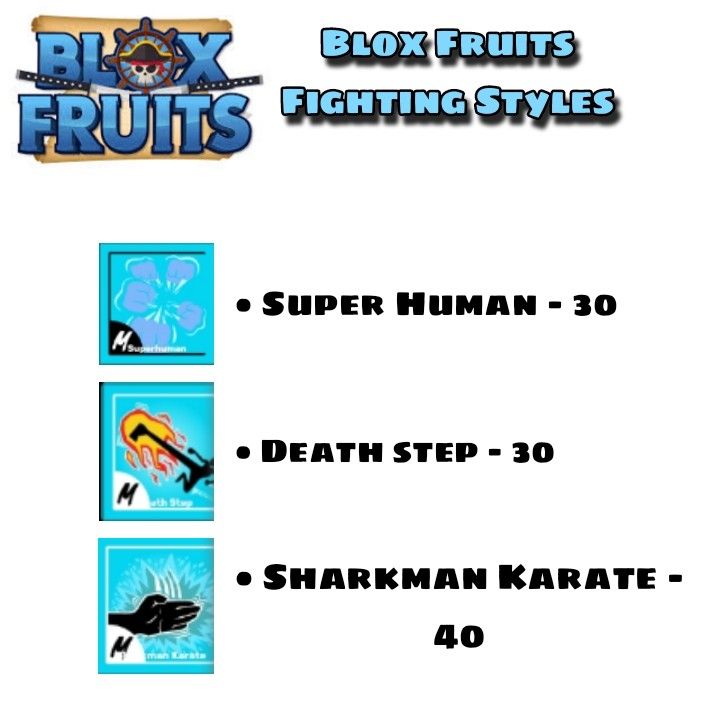 Roblox Blox Fruits : Fighting Styles 🥋