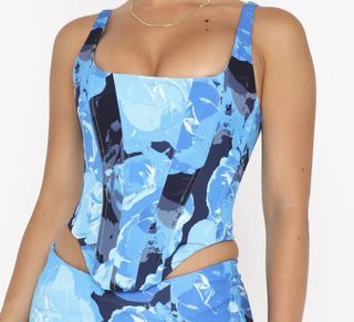 Blue Corset Top