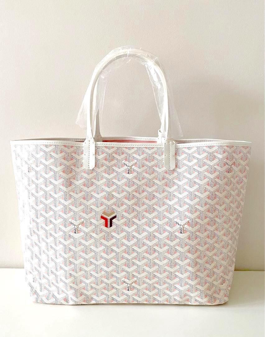 Goyard Pink And White Claire Voie Coated Canvas St. Louis PM