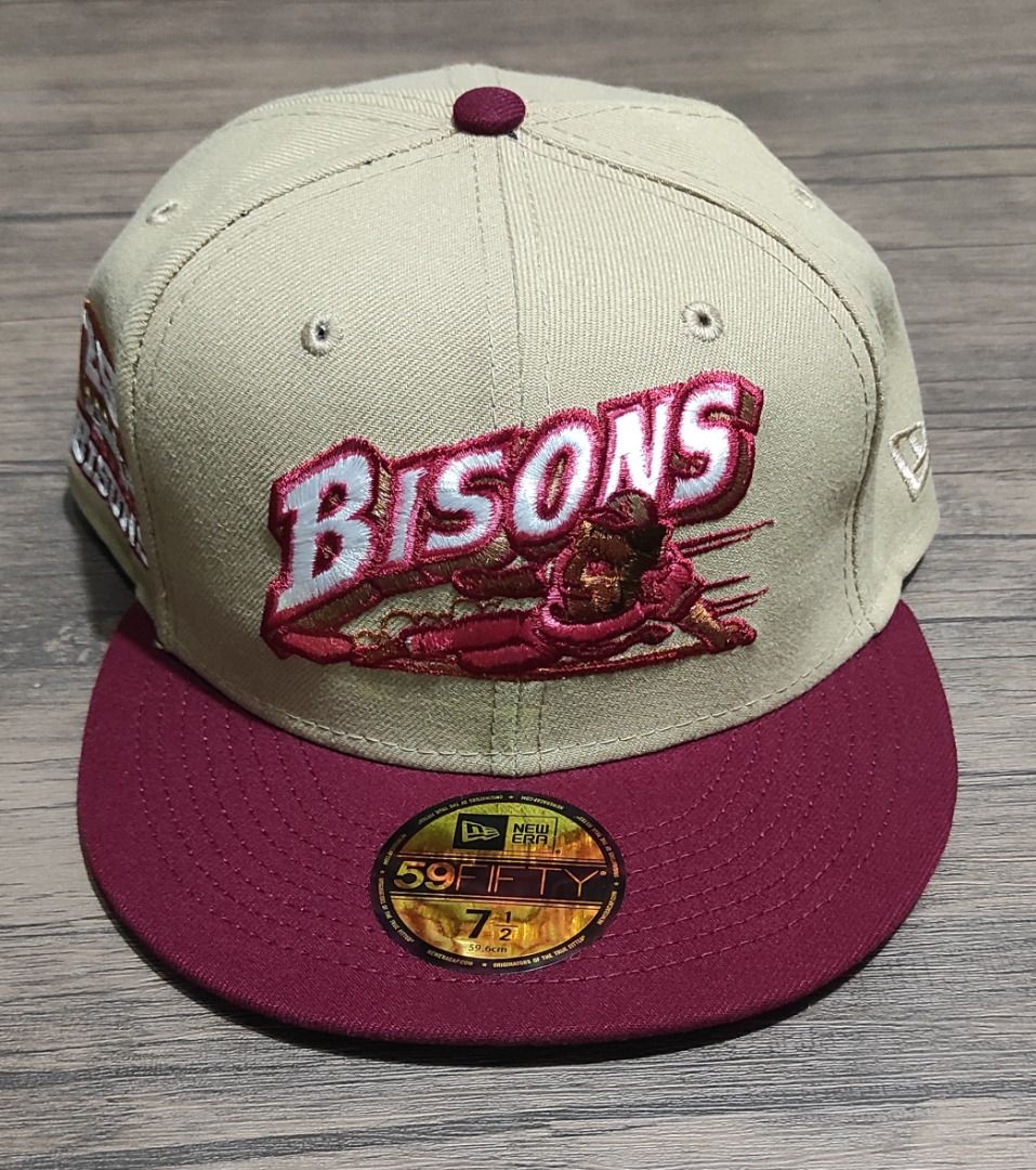 Buffalo Bisons New Era 5950 fitted hat cap side patch, Men's Fashion ...