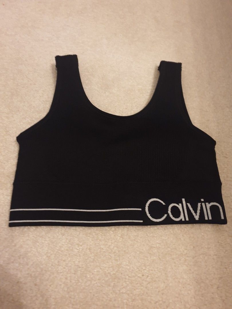 Calvin Klein CK performance yoga pilates gym ladies sportswear tank sports bra top padded not lululemon nike tights lycra not leggings