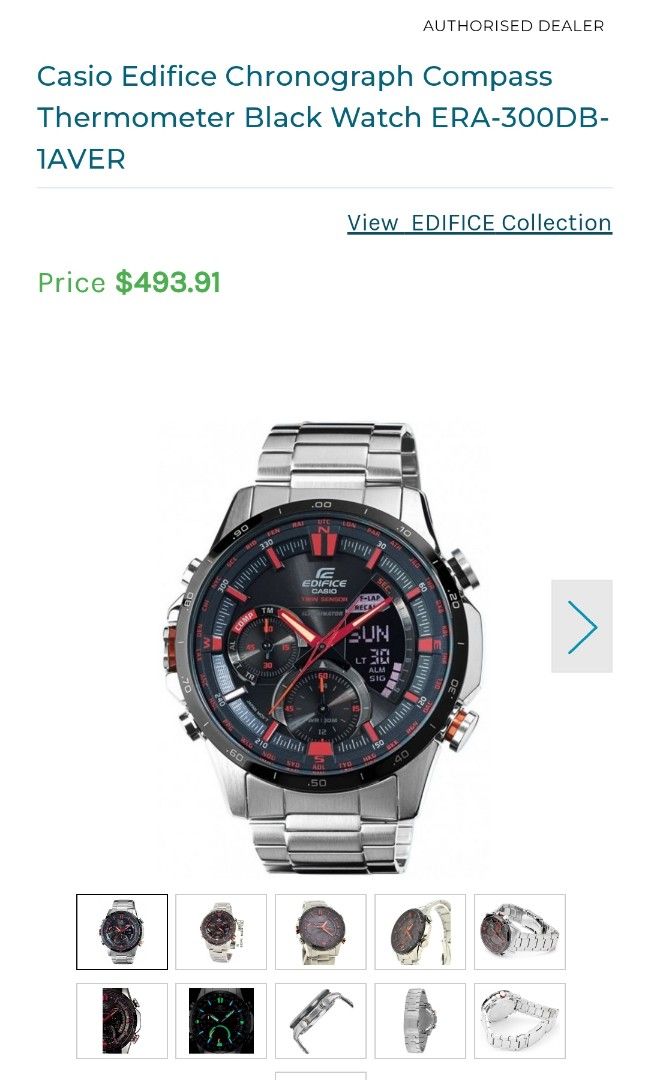 Casio edifice compass thermometer sales