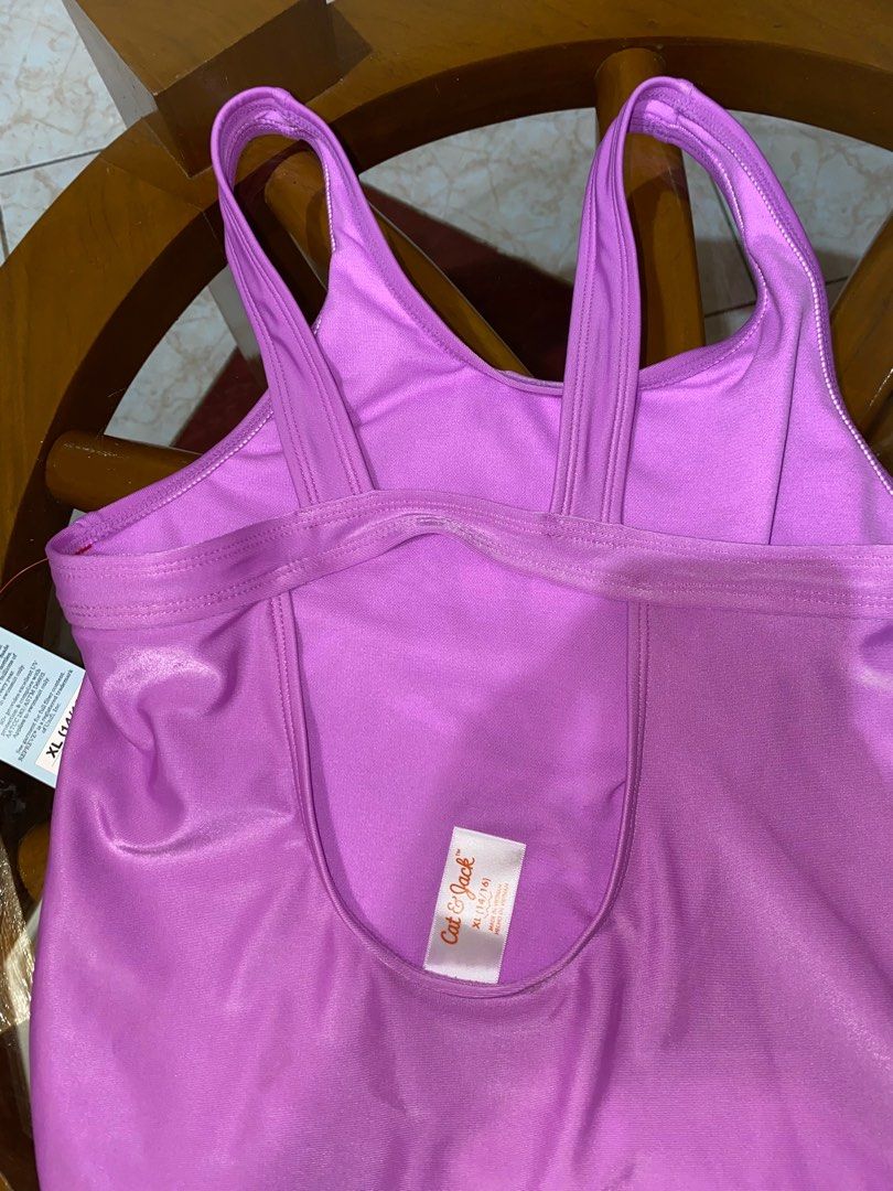 Cat & Jack One piece purple kiddie bikini swimsuit, Babies & Kids