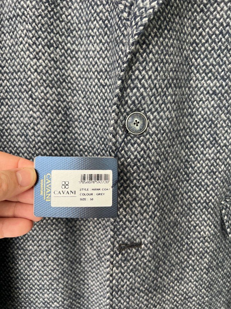 Cavani Signature men s wool grey Hank long coat for men size 50 EU