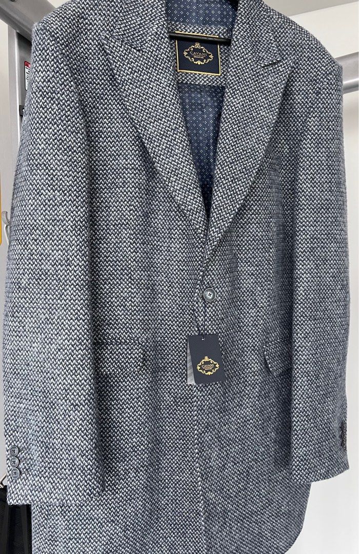 Cavani Signature men s wool grey Hank long coat for men size 50 EU