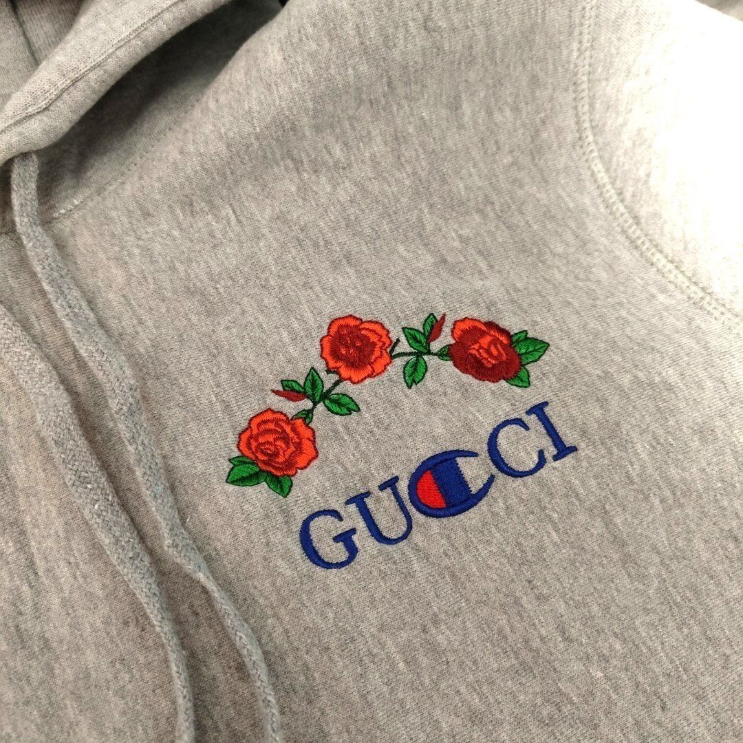 Champion x gucci rose hoodie best sale