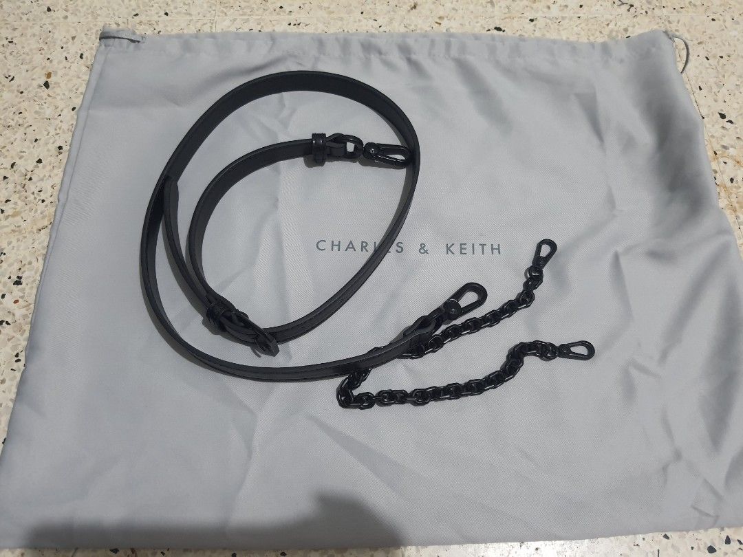 Charles and Keith Double Top Handle Structured Bag UltraMatte Black