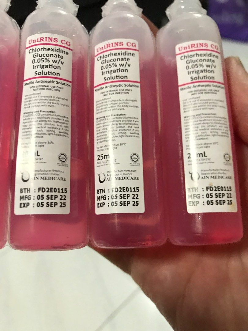 Chlorhexidine gluconate 0 05 w v irrigation solution health
