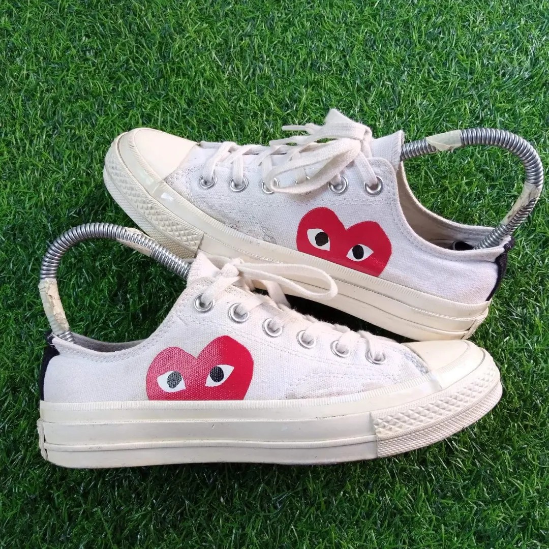 CONS CDG WHITE, Women's Fashion, Footwear, Sneakers on Carousell