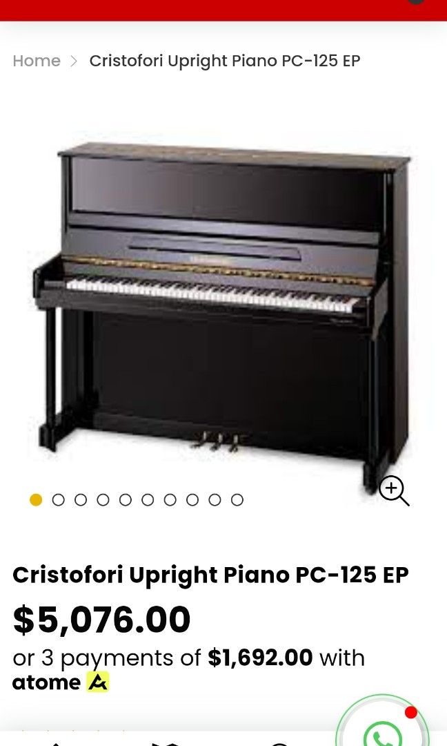 Cristofori Upright Piano PC-125 EP – Cristofori Music