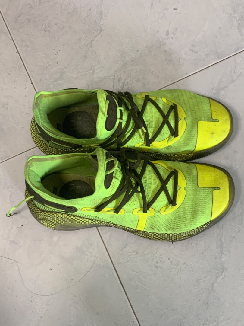 Curry 6 Neon Yellow, Men's Fashion, Footwear, Casual shoes on Carousell