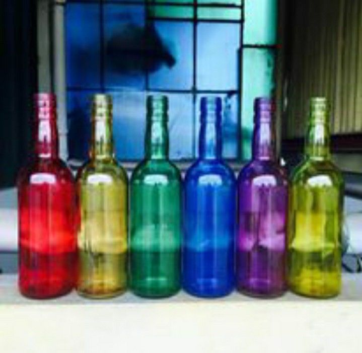 Decorative Bottles 500 ml Set of 6, Furniture & Home Living, Home