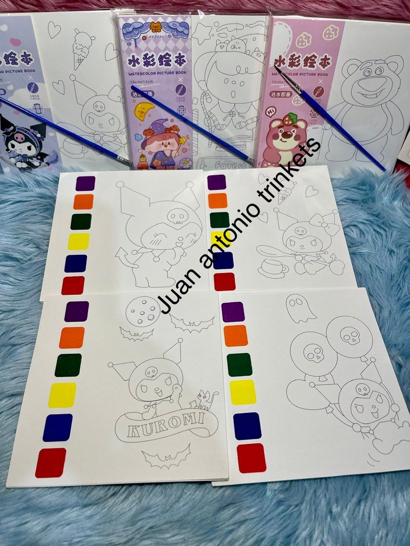 DIY Gouache Coloring Sheet Paper Set, Hobbies & Toys, Stationary