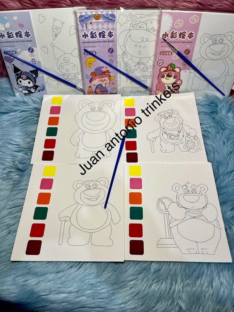 DIY Gouache Coloring Sheet Paper Set, Hobbies & Toys, Stationary