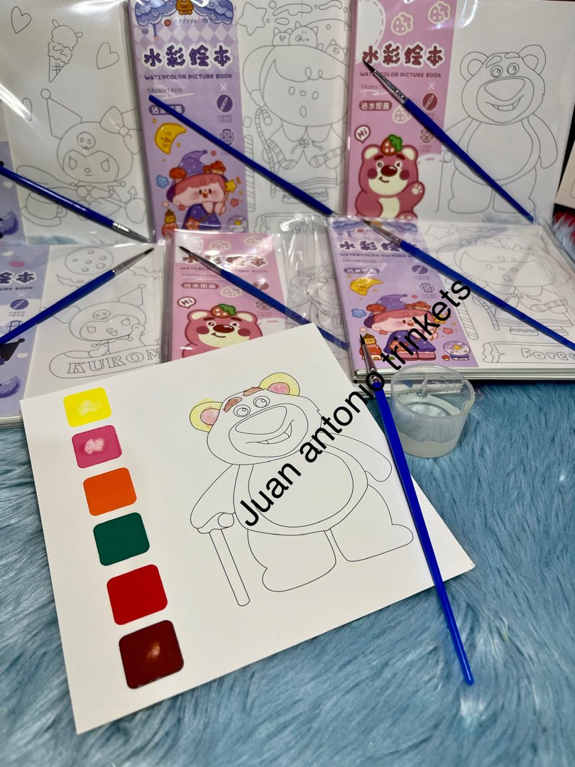 DIY Gouache Coloring Sheet Paper Set, Hobbies & Toys, Stationary