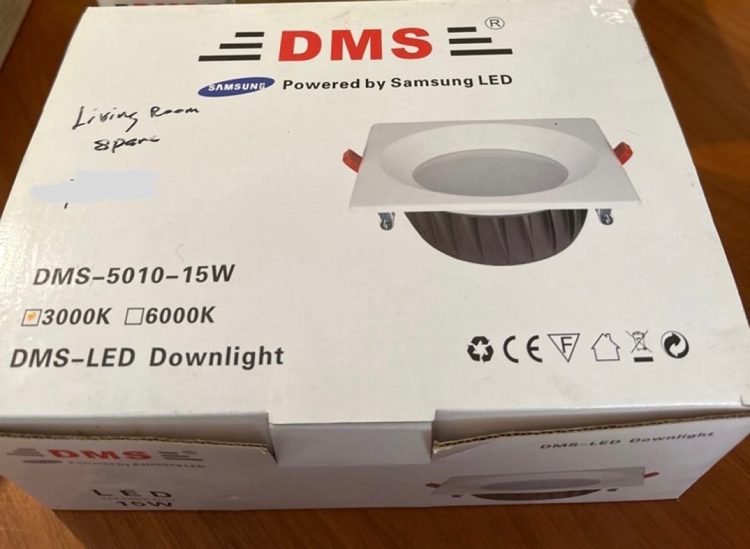 DMS-LED Downlight 3000k, TV & Home Appliances, Electrical, Adaptors ...
