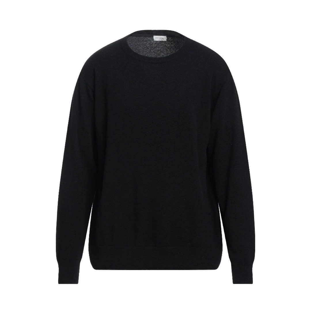 DRIES VAN NOTEN CREWNECK CASHMERE SWEATER BLACK SIZE S (NEW) MENS