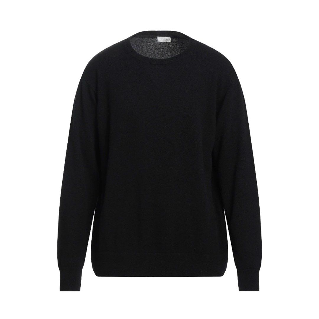 DRIES VAN NOTEN CREWNECK CASHMERE SWEATER BLACK SIZE S (NEW) MENS